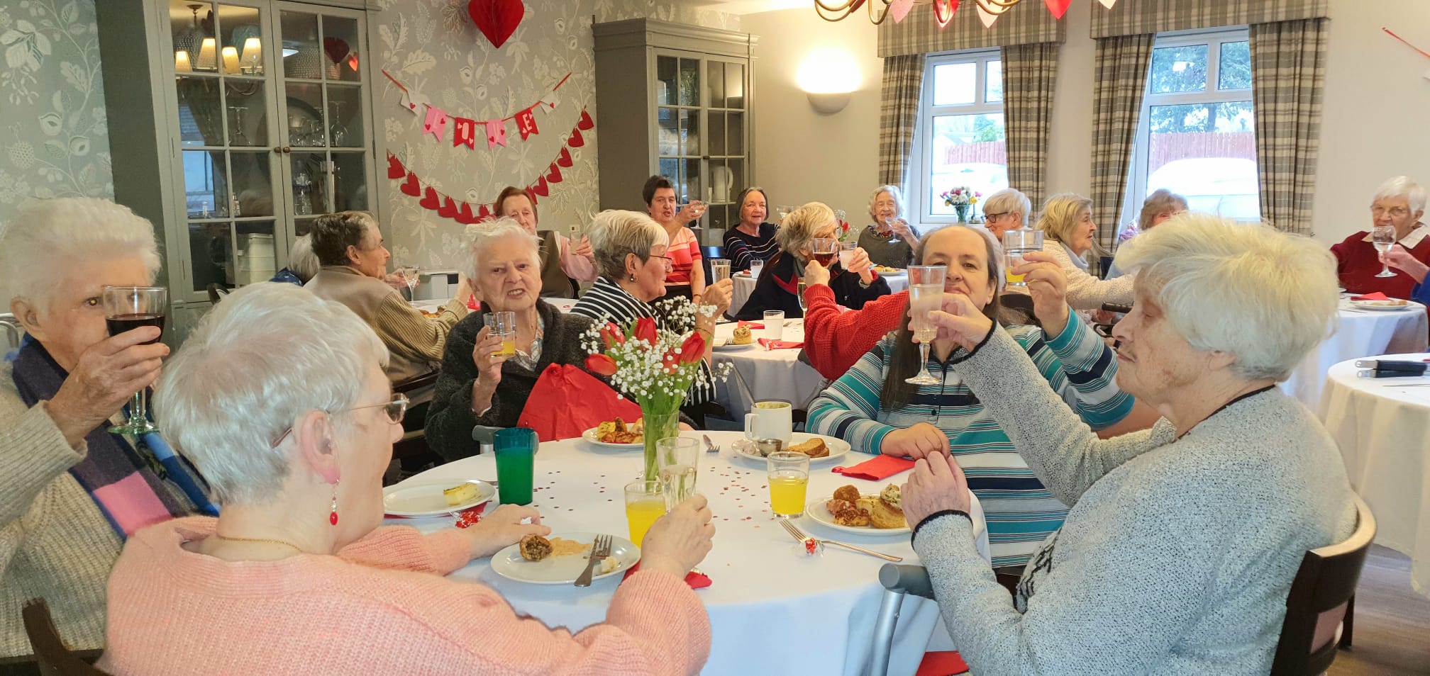 Residents Dining at Valentine's Day