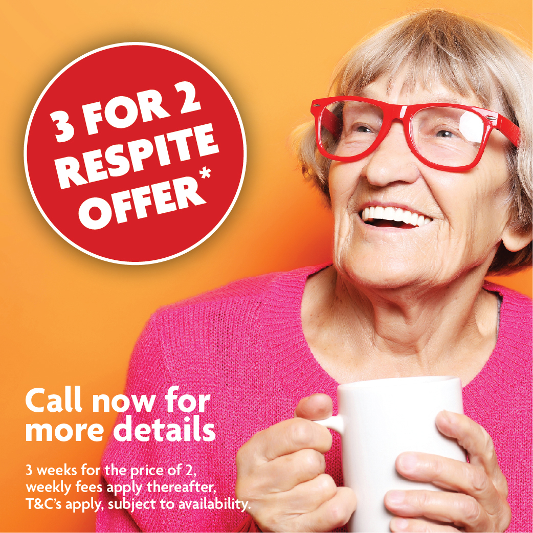 3 for 2 respite care with lady in pink jumper