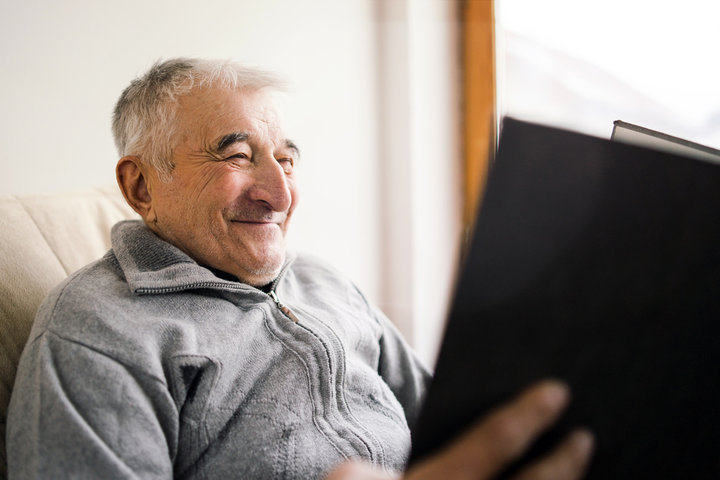 old man smiling